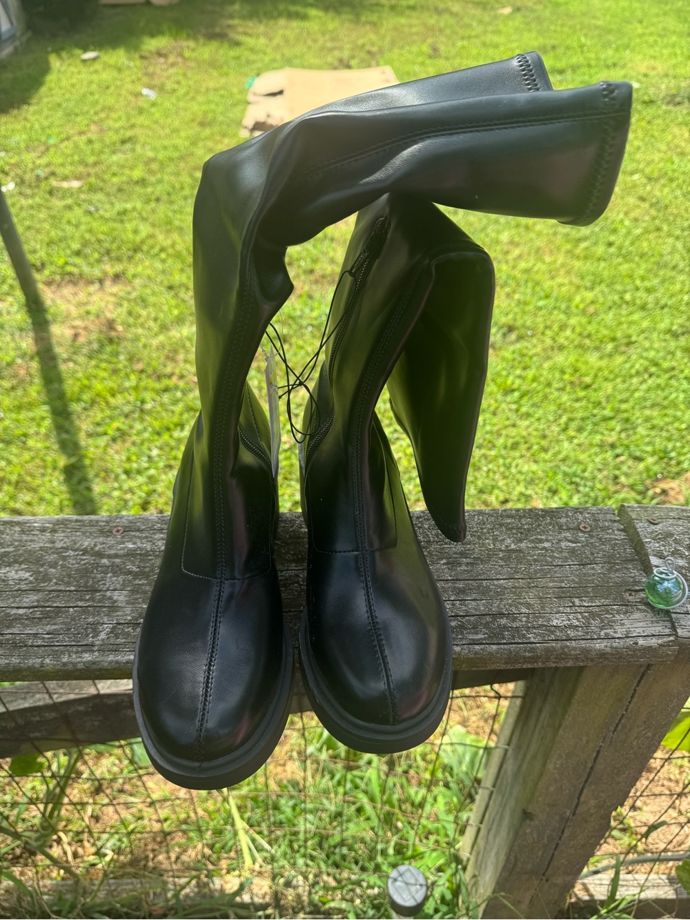 Women's Black Over-the-Knee Boots - Sleek Tall Leather Style